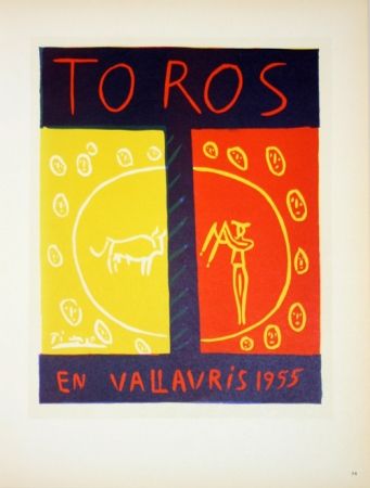 Lithograph Picasso - Toros en Vallauris