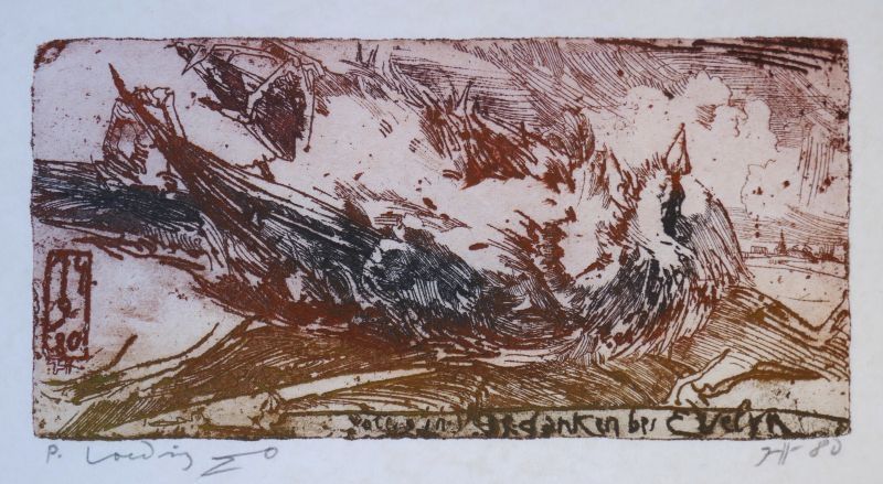 Etching Janssen -  Toter Vogel