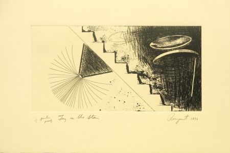 Etching And Aquatint Rosenquist - Toy on Stairs