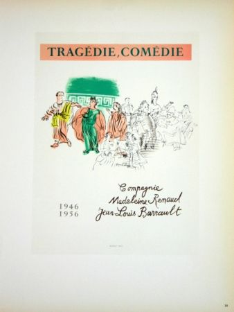 Lithograph Dufy - Tragedie Comédie 1956