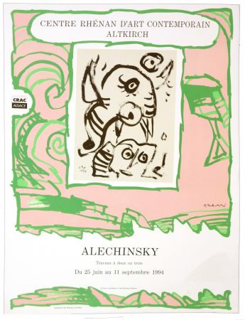 Poster Alechinsky - Travaux a deux ou trois 