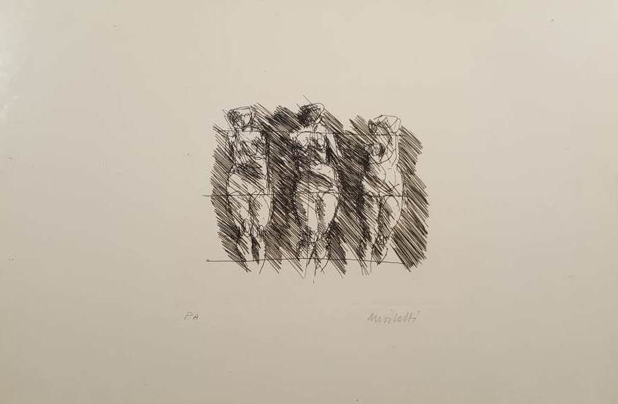 Lithograph Morlotti - Tre dame