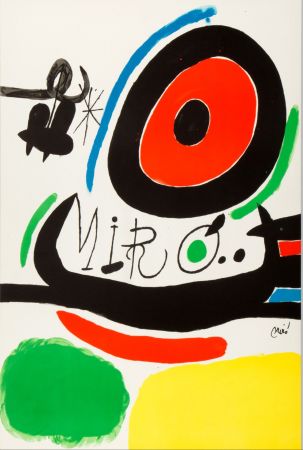 Lithograph Miró - Tres libres 