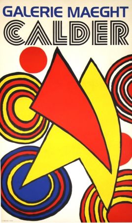 Lithograph Calder (After) - Triangles et Spirales Galerie Maeght