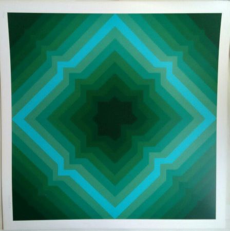 Lithograph Bird - Tribute to Vasarely 8