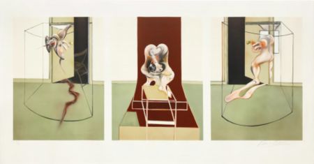 Lithograph Bacon - Triptych Inspired by Oresteia of Aeschylus (s.9503)