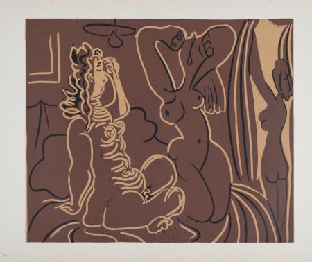Linocut Picasso (After) - Trois femmes, 1962