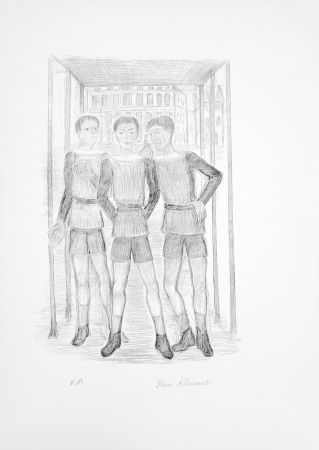 Lithograph Klossowski - Trois garçons (la demande du pardon)