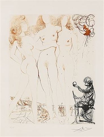 Engraving Dali - Trois Graces