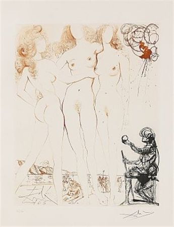 Engraving Dali - Trois Graces