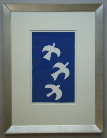 Lithograph Braque - Trois Oiseaux