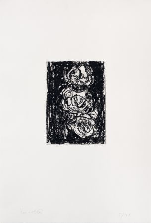 Etching Kounellis - Trois roses