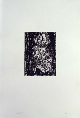 Lithograph Kounellis - Trois roses