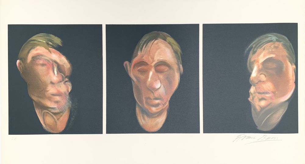 Lithograph Bacon - Trois études pour un autoportrait