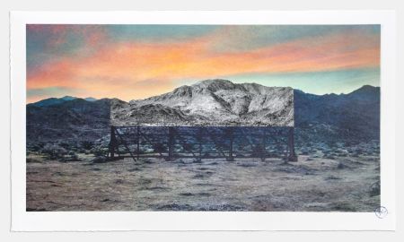 Lithograph Jr - Trompe l'oeil, Death Valley, Billboard, March 4, 2017