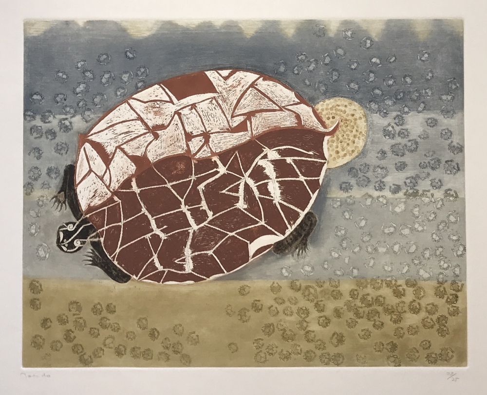 Etching Toledo - Turtle with Crabs