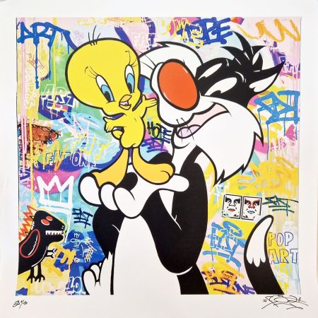 Lithograph Fat - Tweety & Sylvester