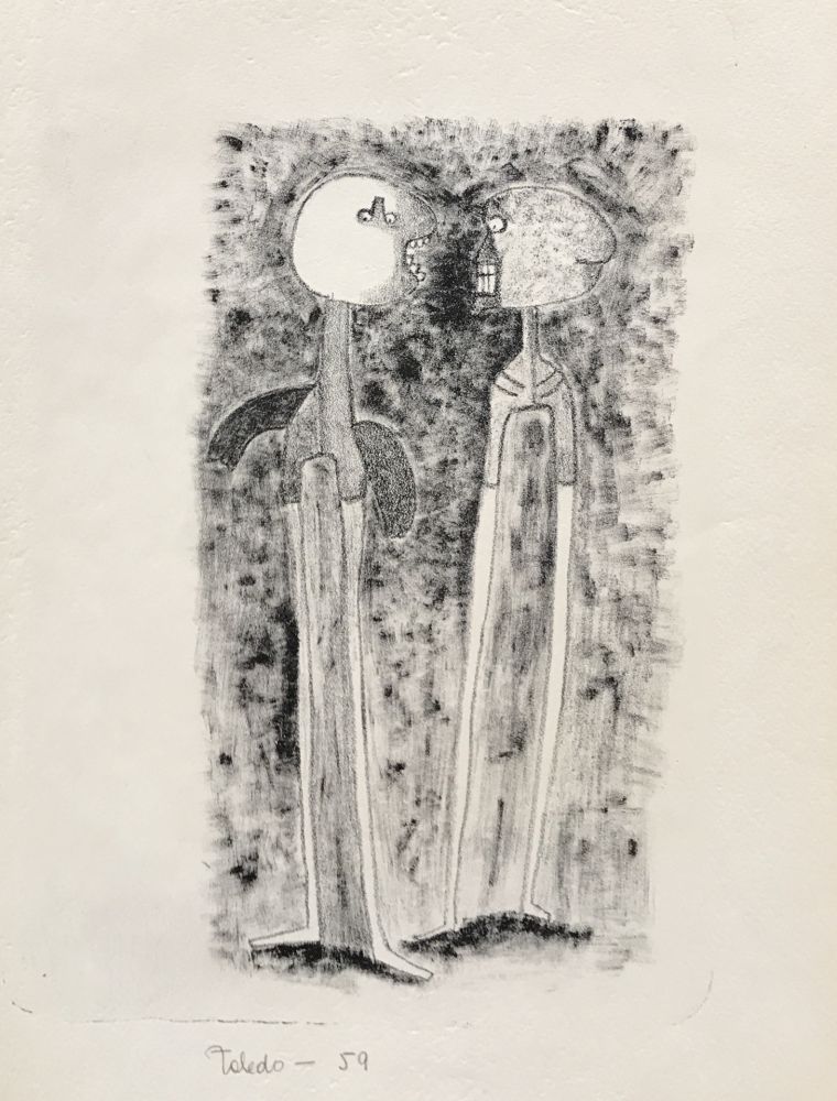 Lithograph Toledo - Two Figures