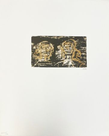 Lithograph Moore - Two Heads
