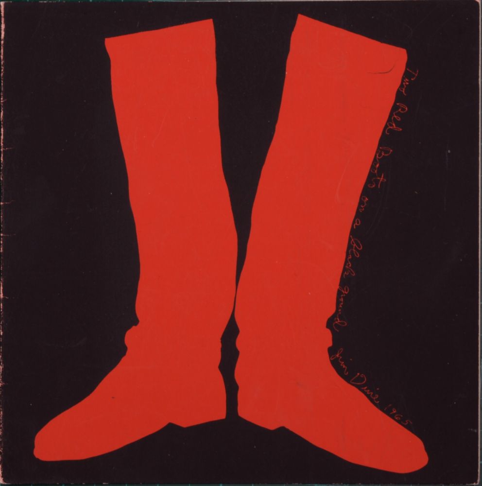 Screenprint Dine - Two Red Boots, 1969 (thick gatefold card)