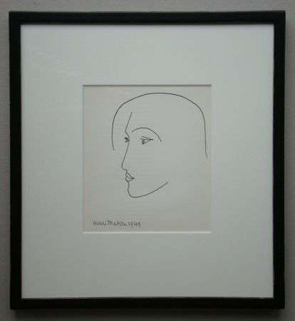 Lithograph Matisse - Tête, 1949