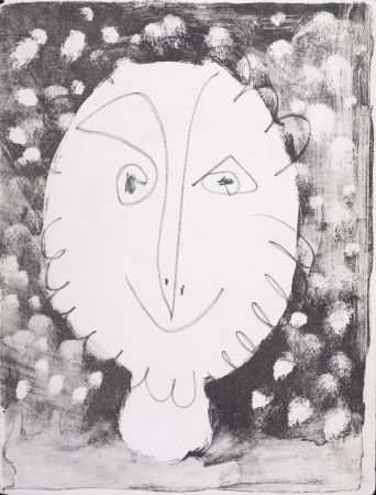 Lithograph Picasso - Tête, 1949