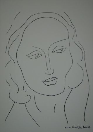 Lithograph Matisse - Tête de Femme