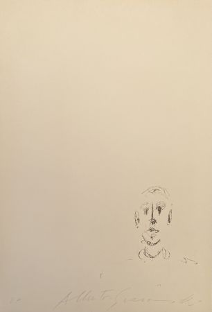 Lithograph Giacometti - Tête d'homme