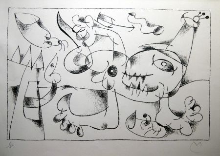 Lithograph Miró - UBU ROI