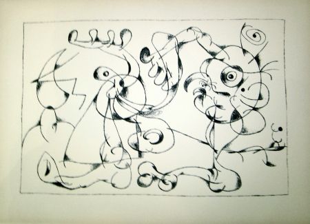 Lithograph Miró - Ubu Roi (1st state in Black and White)