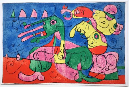 Lithograph Miró - UBU ROI : CHEZ LE TZAR (1966).