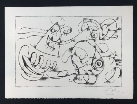 Lithograph Miró - Ubu Roi (King Ubu ) from 'Suites por Ubu Roi'