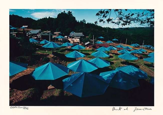 Photography Christo - Umbrellas Jinba Blue