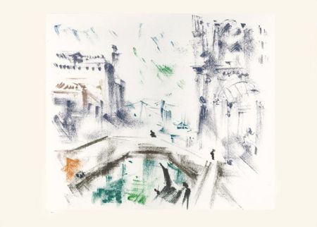 Lithograph Masson - Un campo le matin (Voyage à Venise)