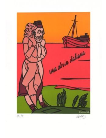Lithograph Adami - UNA STORIA ITALIANA