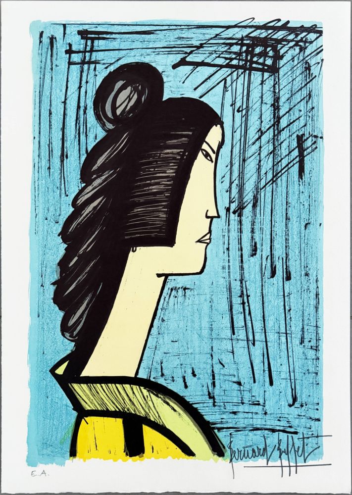 Lithograph Buffet - Une femme japonaise