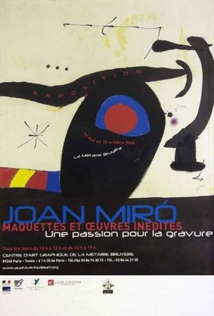Poster Miró - Une passion pour la gravure