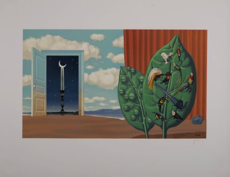 Lithograph Magritte - Une Porte s'ouvre sur la Nuit Veloutée, 1968