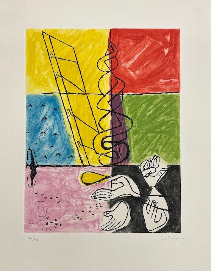 Engraving Le Corbusier - Unite