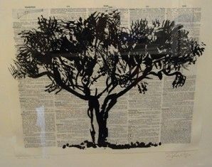 Linocut Kentridge - Universal Archive Tree D