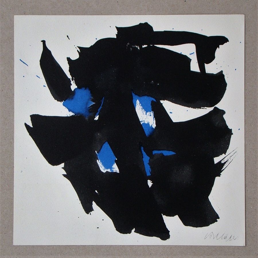 Lithograph Soulages - Untitled