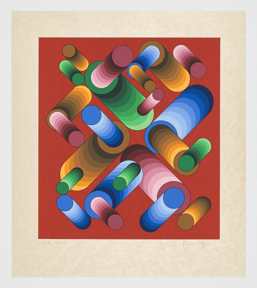 Lithograph Vasarely - Untitled