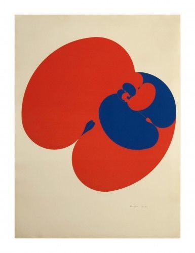 Lithograph Agam - Untitled