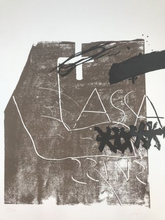Lithograph Tàpies - Untitled 
