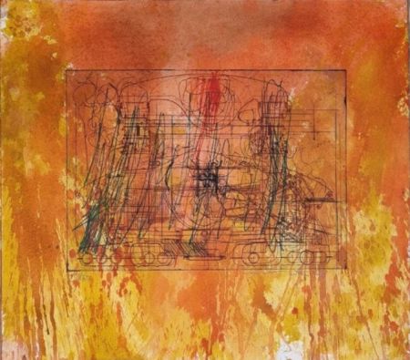 Lithograph Nitsch - Untitled