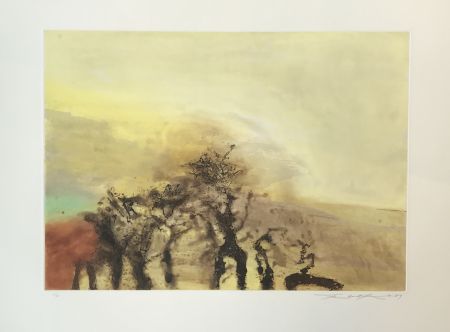 Etching And Aquatint Zao - Untitled