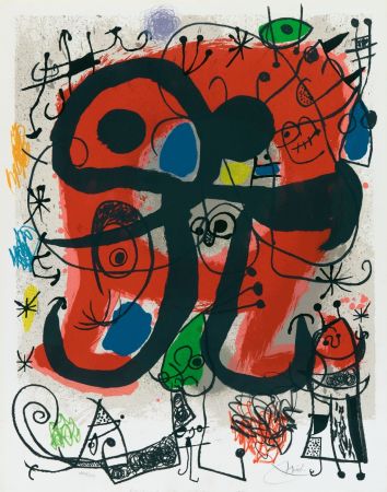 Lithograph Miró - Untitled 