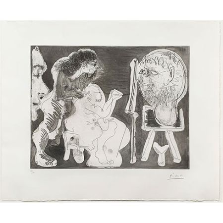 Etching And Aquatint Picasso - Untitled