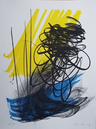 Lithograph Hartung - Untitled
