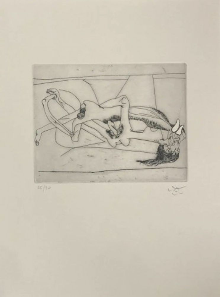 Etching And Aquatint Matta - Untitled 212 (From the New School)